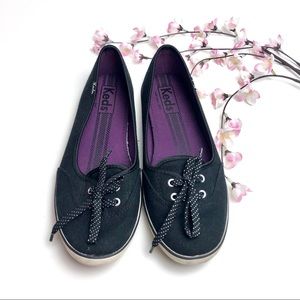 Keds Black & White Teacup Ballet Flat Shoes